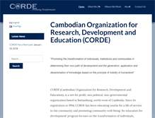 Tablet Screenshot of corde.org.kh